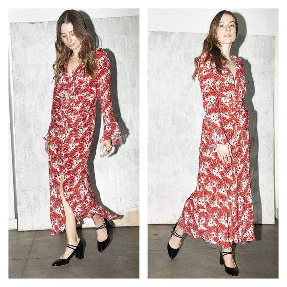 Rixo London Coleen Diana Floral Midi Dress Size XS - Picture 2 of 16